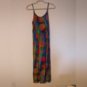 Tie-Dye Printed Maxi Dress